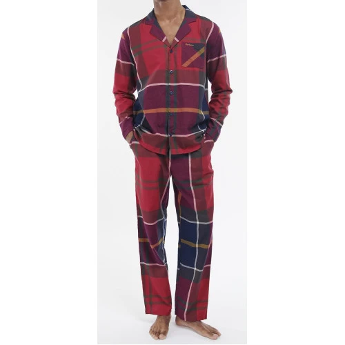 Barbour Flanel Pyjama | Laith Rood | www.pietkoopmans.nl