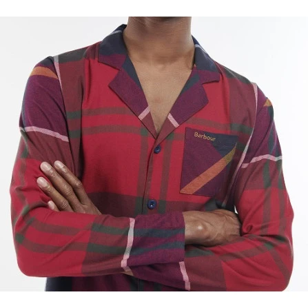 Barbour Flanel Pyjama | Laith Rood | www.pietkoopmans.nl