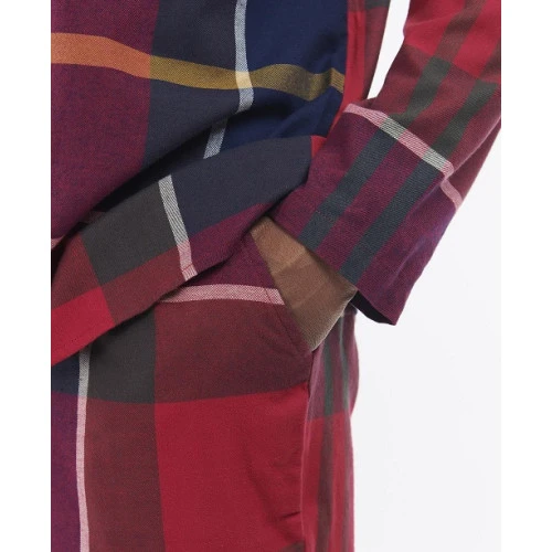 Barbour Flanel Pyjama | Laith Rood | www.pietkoopmans.nl