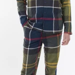 Barbour Flanel Pyjama | Laith Olijf | www.pietkoopmans.nl