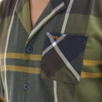 Barbour Flanel Pyjama | Laith Olijf | www.pietkoopmans.nl