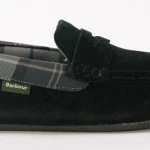 Barbour Luxe Pantoffel | Suede Zwart | www.pietkoopmans.nl