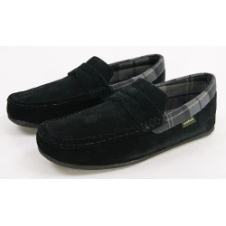 Barbour Luxe Pantoffel | Suede Zwart
