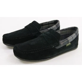 Barbour Luxe Pantoffel | Suede Zwart