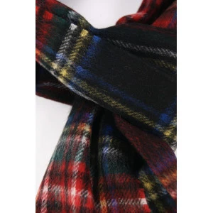 Barbour Wol Cashmere Shawl | Rood Geruit
