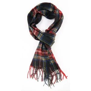 Barbour Wol Cashmere Shawl | Rood Geruit