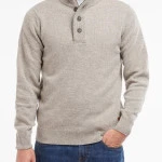 Barbour Lamswol Troye Trui | Beige | www.pietkoopmans.nl