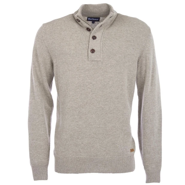 Barbour Lamswol Troye Trui | Beige | www.pietkoopmans.nl