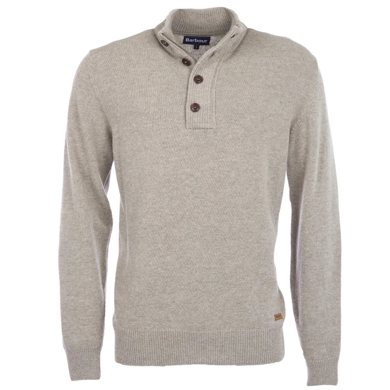Barbour Lamswol Troye Trui | Beige | www.pietkoopmans.nl