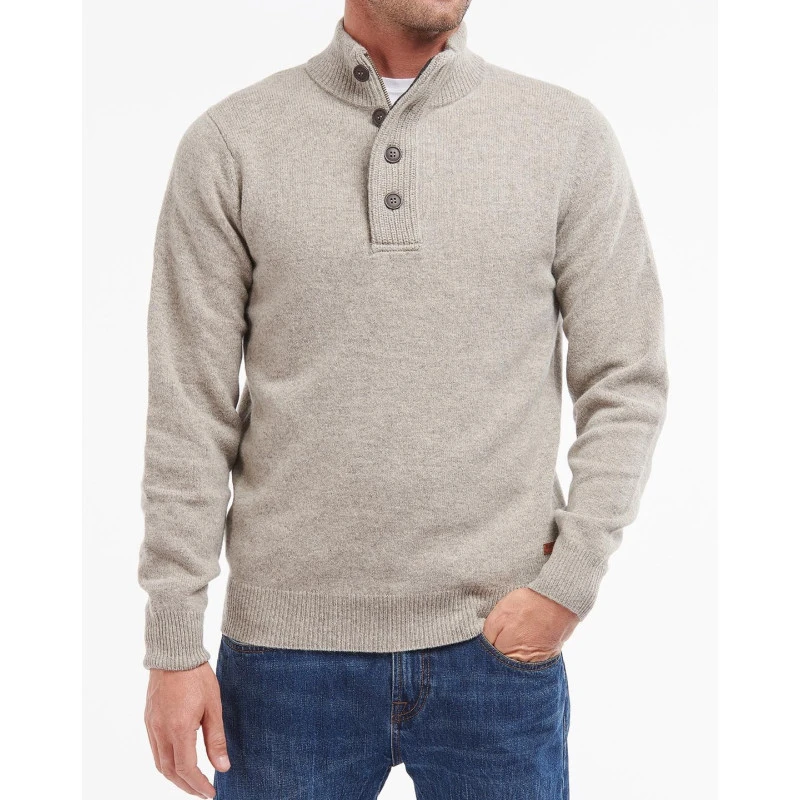 Barbour Lamswol Troye Trui | Beige | www.pietkoopmans.nl