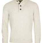 Barbour Lamswol Troye Trui | Stone | www.pietkoopmans.nl