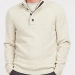 Barbour Lamswol Troye Trui | Stone | www.pietkoopmans.nl