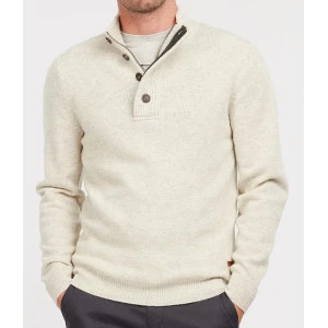 Barbour Lamswol Troye Trui | Stone