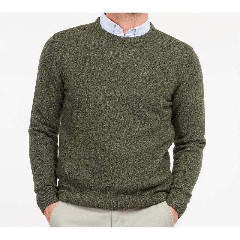 Barbour Knit Tisbury  | Groen Spikkel | www.pietkoopmans.nl