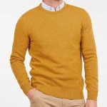 Barbour Knit Tisbury  | Oker Spikkel | www.pietkoopmans.nl