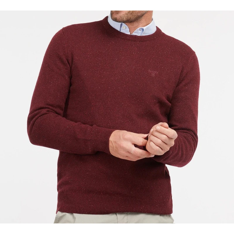 Barbour Knit Tisbury  | Bordo Spikkel | www.pietkoopmans.nl
