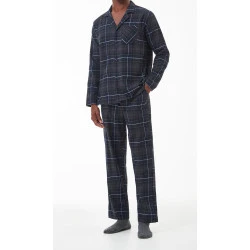 Barbour Flanel Pyjama | Black Slate Tartan