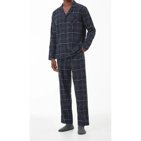Barbour Flanel Pyjama | Black Slate Tartan