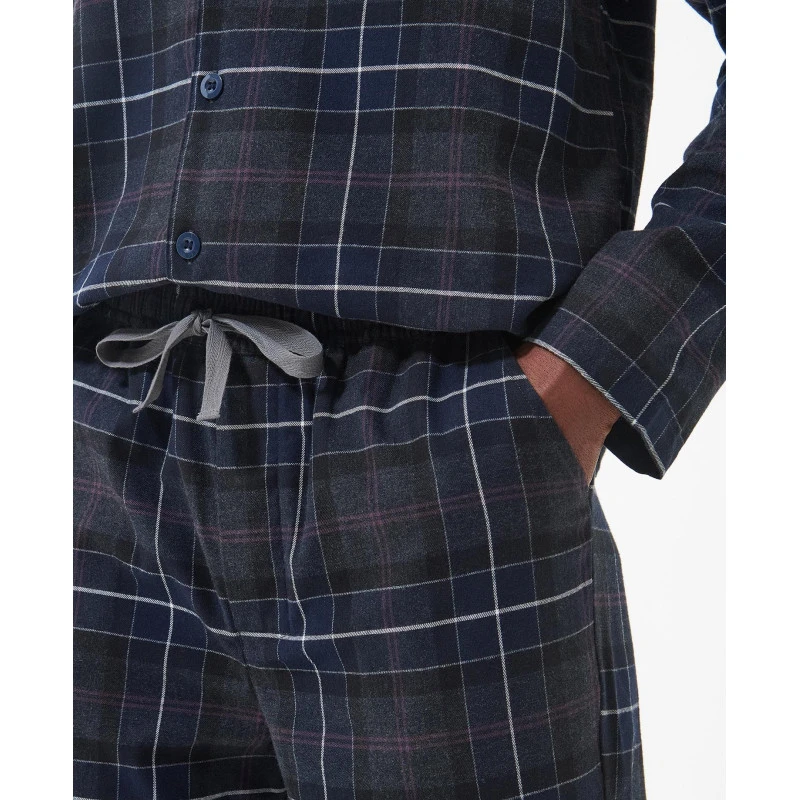 Barbour Flanel Pyjama | Black Slate Tartan | www.pietkoopmans.nl