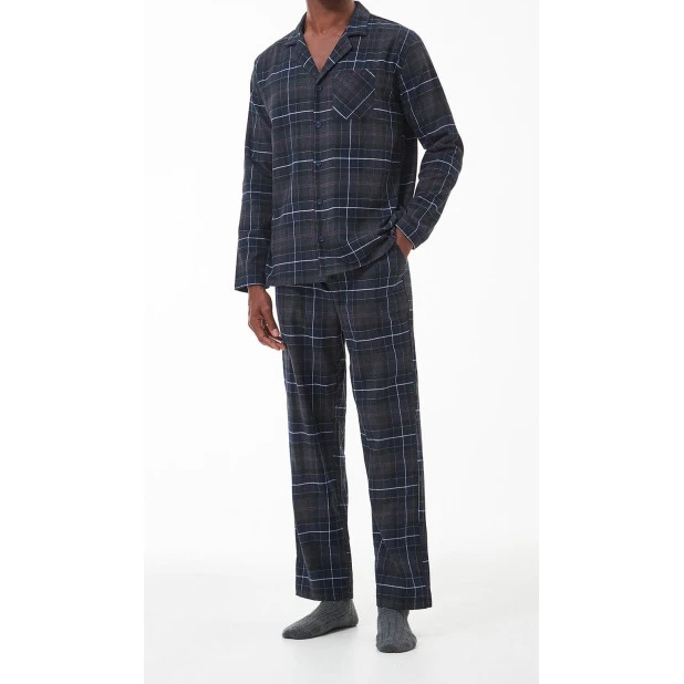Barbour Flanel Pyjama | Black Slate Tartan | www.pietkoopmans.nl