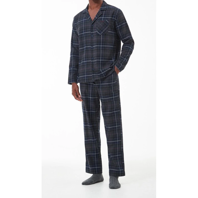 Barbour Flanel Pyjama | Black Slate Tartan | www.pietkoopmans.nl