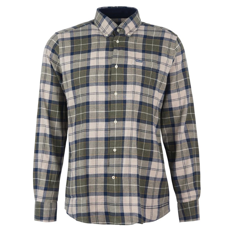 Barbour Overhemd Flanel Fortrose | Olijf | www.pietkoopmans.nl