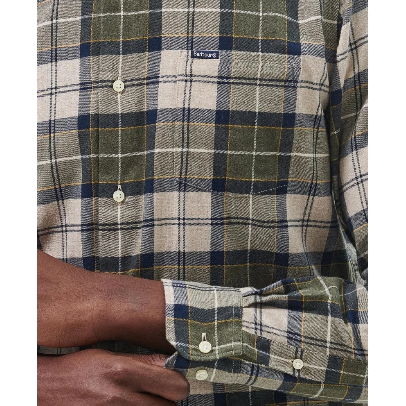 Barbour Overhemd Flanel Fortrose | Olijf | www.pietkoopmans.nl