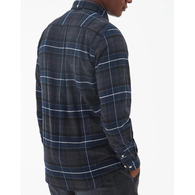 Barbour Overhemd Flanel Kyeloch| Black Slate | www.pietkoopmans.nl