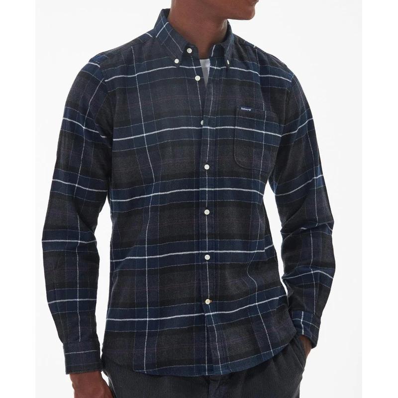 Barbour Overhemd Flanel Kyeloch| Black Slate | www.pietkoopmans.nl