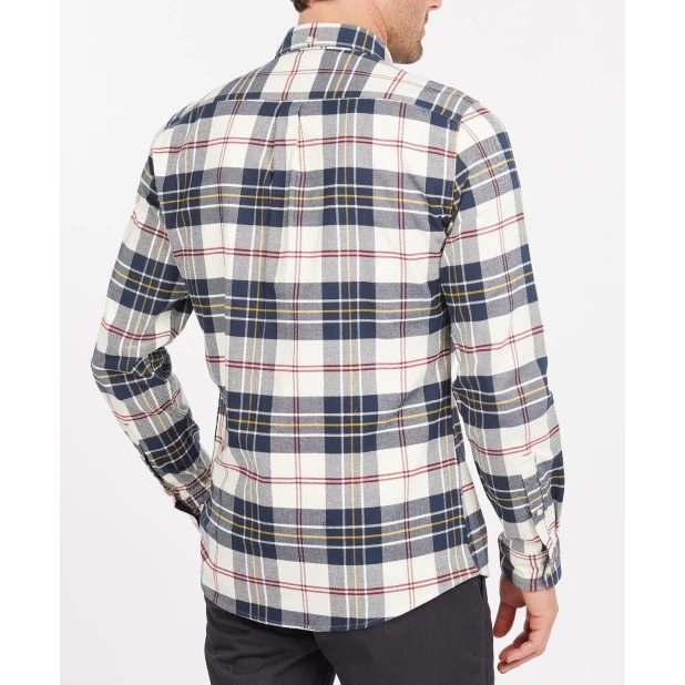 Barbour Overhemd Flanel Ronan | Ecru | www.pietkoopmans.nl