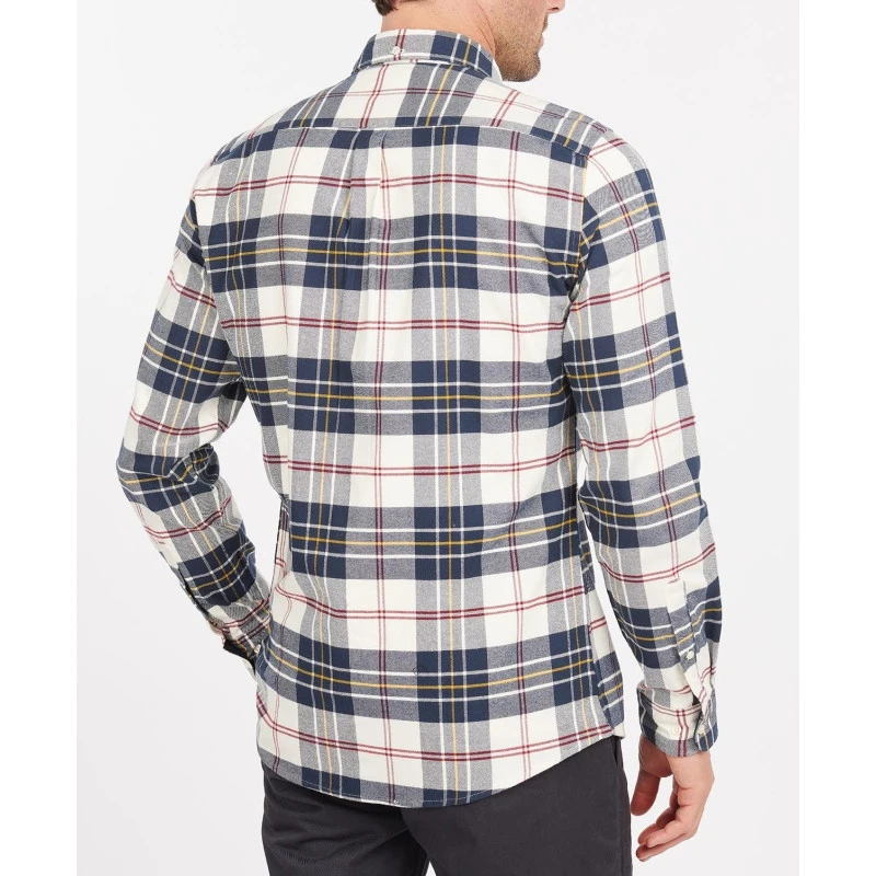 Barbour Overhemd Flanel Ronan | Ecru | www.pietkoopmans.nl