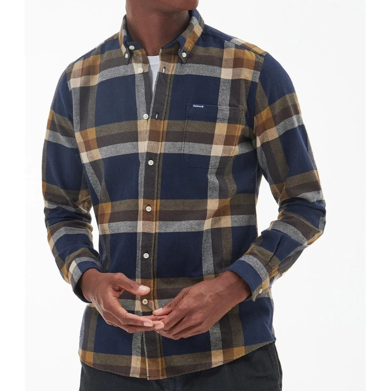 Barbour Overhemd Flanel Folley | Marine | www.pietkoopmans.nl