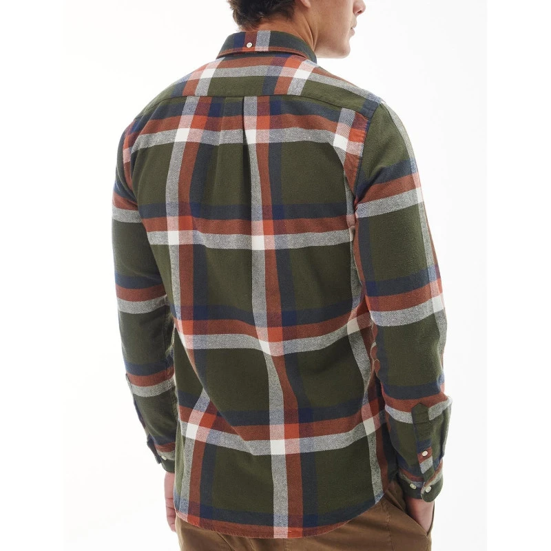 Barbour Overhemd Flanel Folley | Olijf | www.pietkoopmans.nl