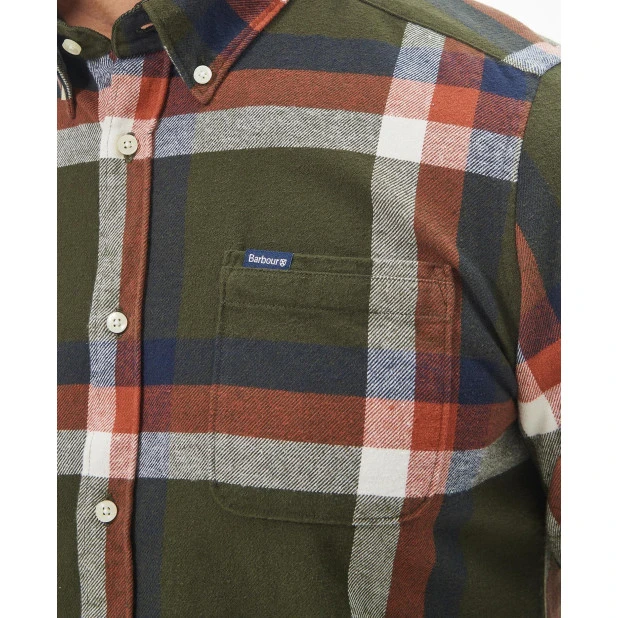 Barbour Overhemd Flanel Folley | Olijf | www.pietkoopmans.nl