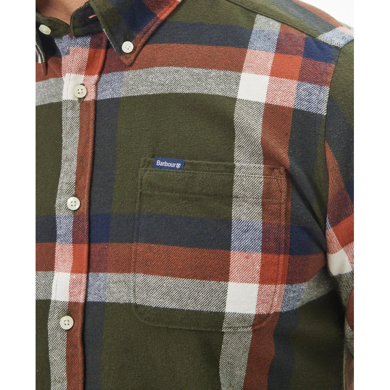 Barbour Overhemd Flanel Folley | Olijf | www.pietkoopmans.nl