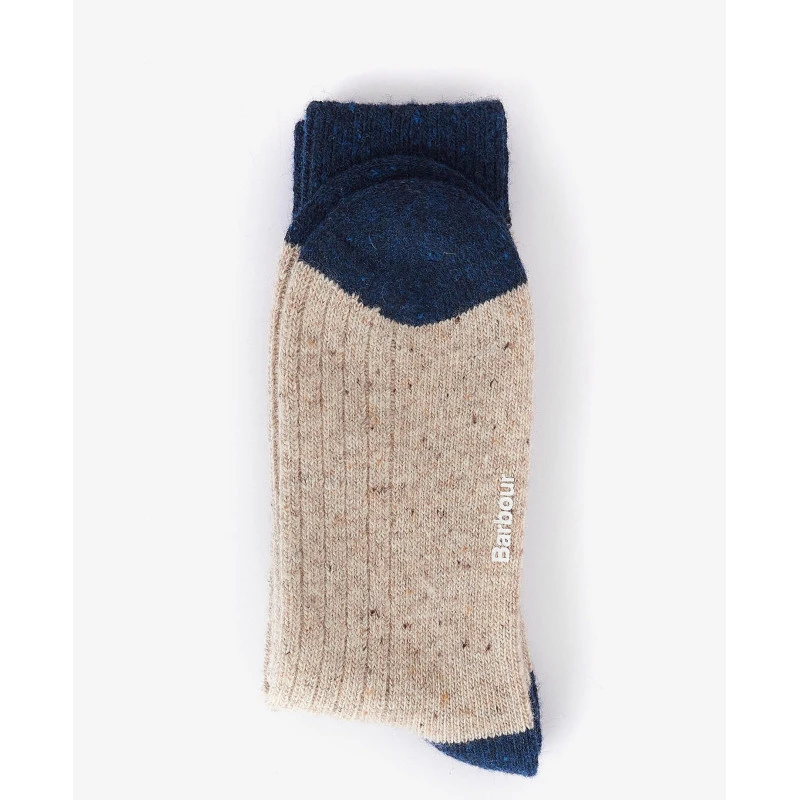 Barbour Houghton Sokken | Beige Navy  | www.pietkoopmans.nl