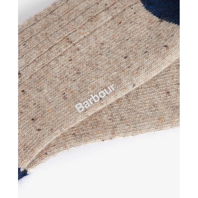 Barbour Houghton Sokken | Beige Navy  | www.pietkoopmans.nl