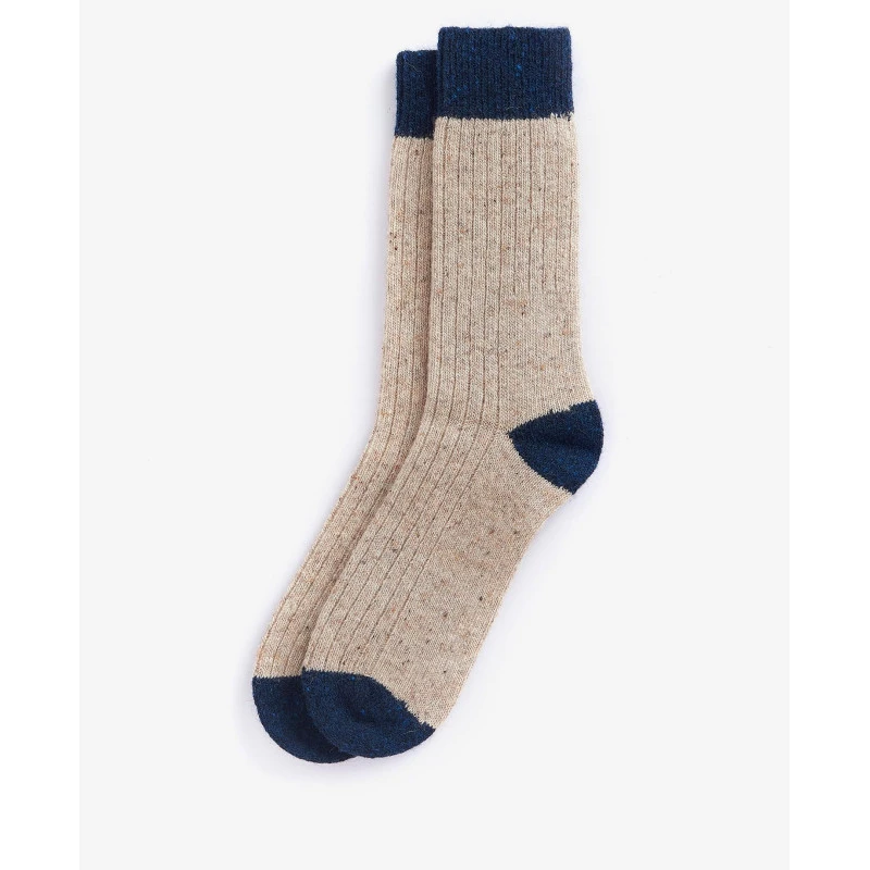 Barbour Houghton Sokken | Beige Navy  | www.pietkoopmans.nl