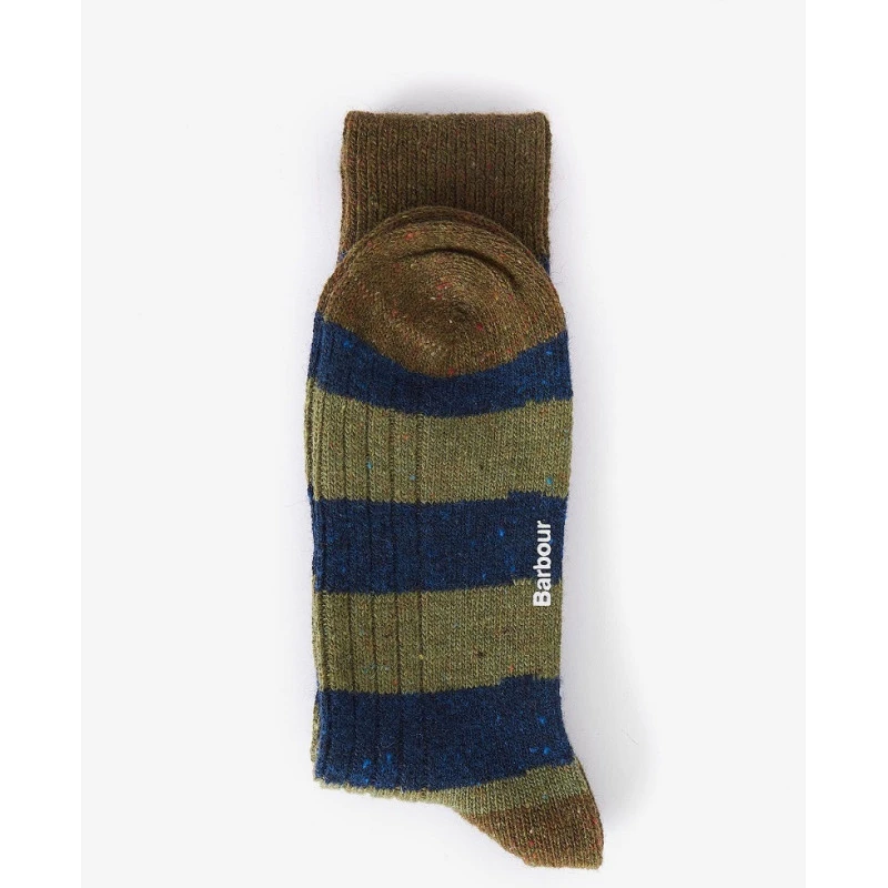 Barbour Houghton Sokken | Groen  Streep | www.pietkoopmans.nl