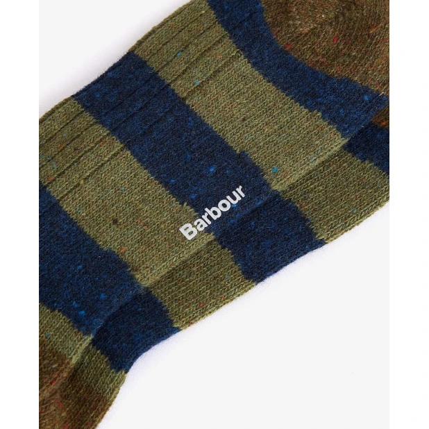 Barbour Houghton Sokken | Groen  Streep | www.pietkoopmans.nl