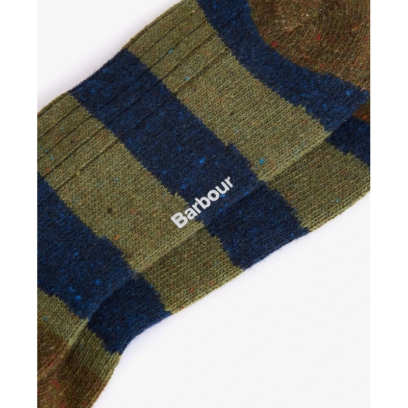 Barbour Houghton Sokken | Groen  Streep | www.pietkoopmans.nl