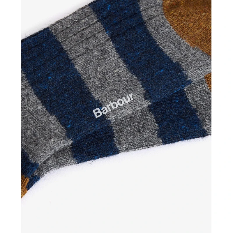 Barbour Houghton Sokken | Navy Streep | www.pietkoopmans.nl