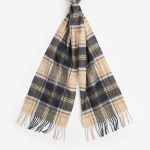 Barbour Wol Cashmere Shawl | Beige Plaid | www.pietkoopmans.nl