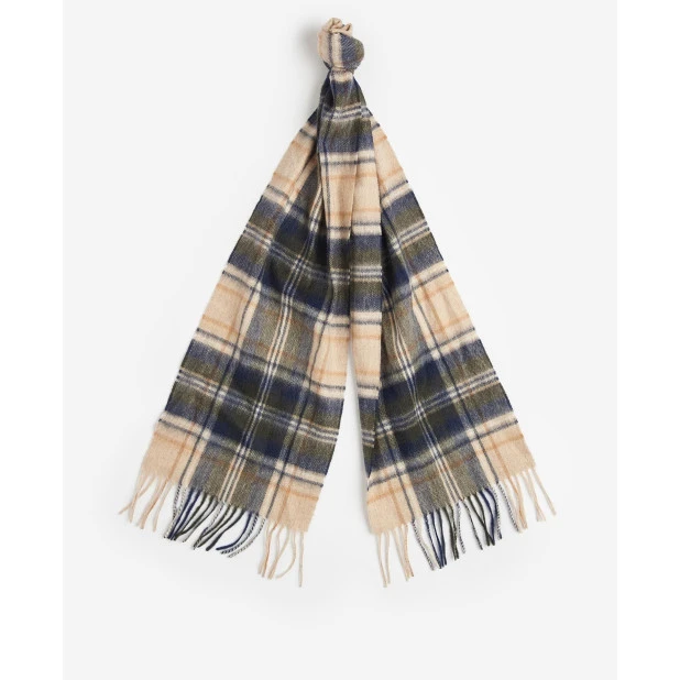 Barbour Wol Cashmere Shawl | Beige Plaid | www.pietkoopmans.nl
