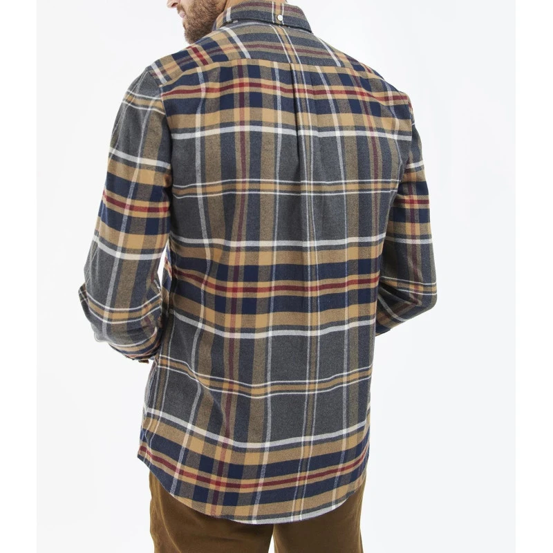 Barbour Overhemd Flanel Ronan | Grey Marl | www.pietkoopmans.nl