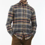 Barbour Overhemd Flanel Ronan | Grey Marl | www.pietkoopmans.nl