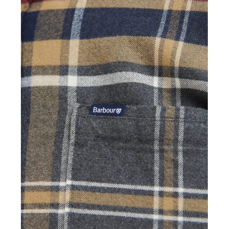 Barbour Overhemd Flanel Ronan | Grey Marl | www.pietkoopmans.nl