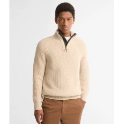 Barbour Half Zip Fleck | Beige