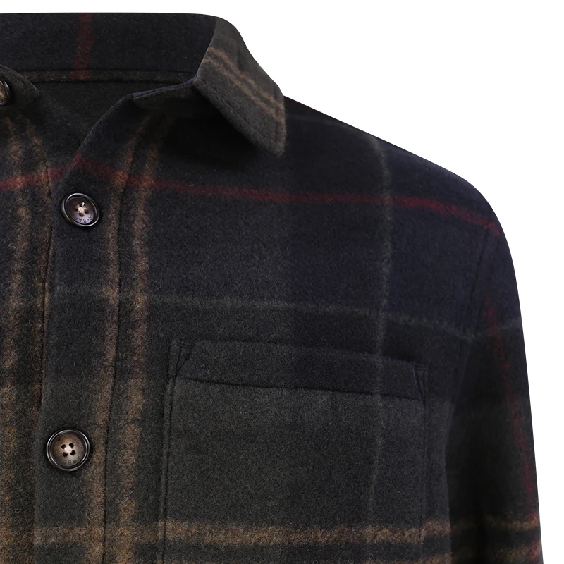 Barbour Woodlane Overshirt | Navy Green | www.pietkoopmans.nl