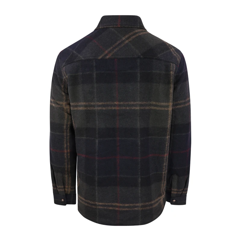 Barbour Woodlane Overshirt | Navy Green | www.pietkoopmans.nl